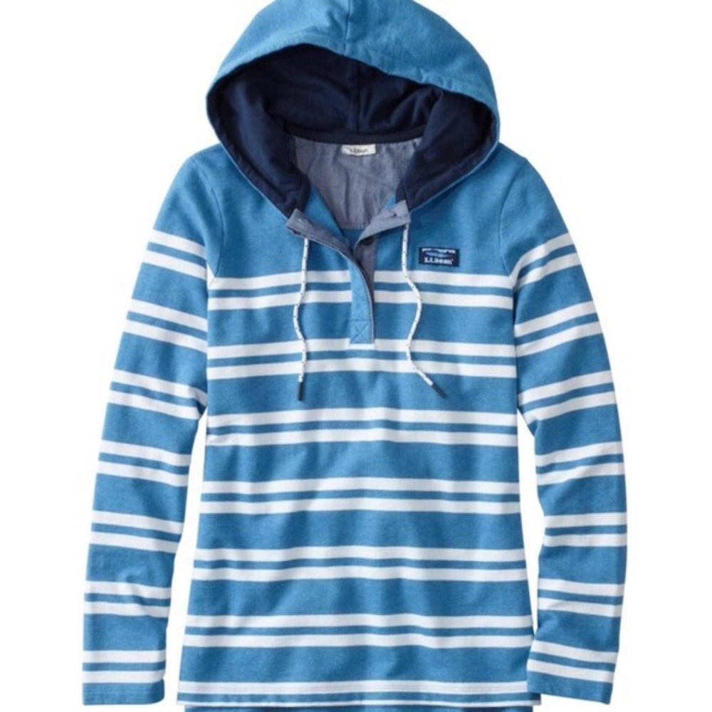 LL Bean striped rugby